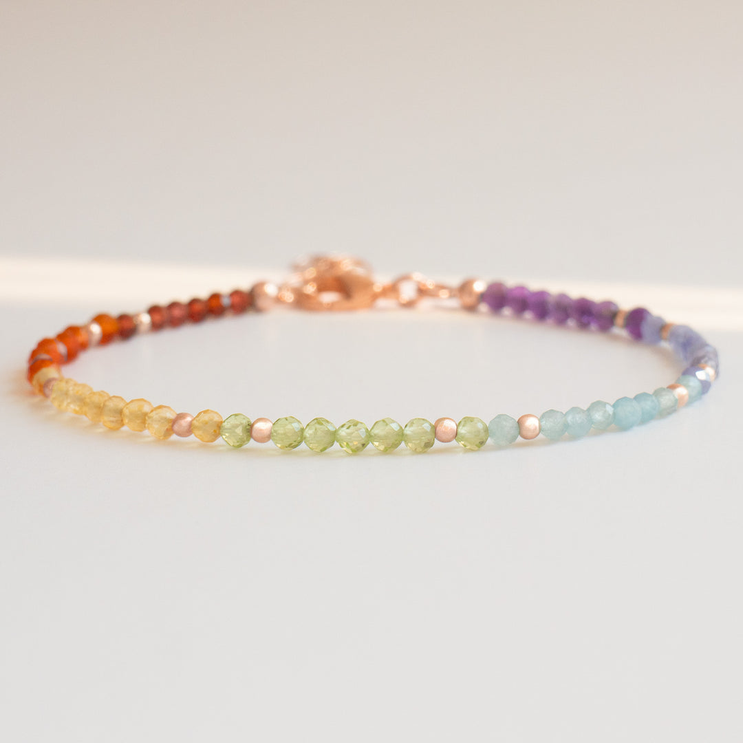 7 Chakra Bracelet Rose Gold
