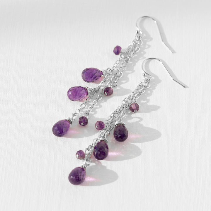 Silver Amethyst Earrings