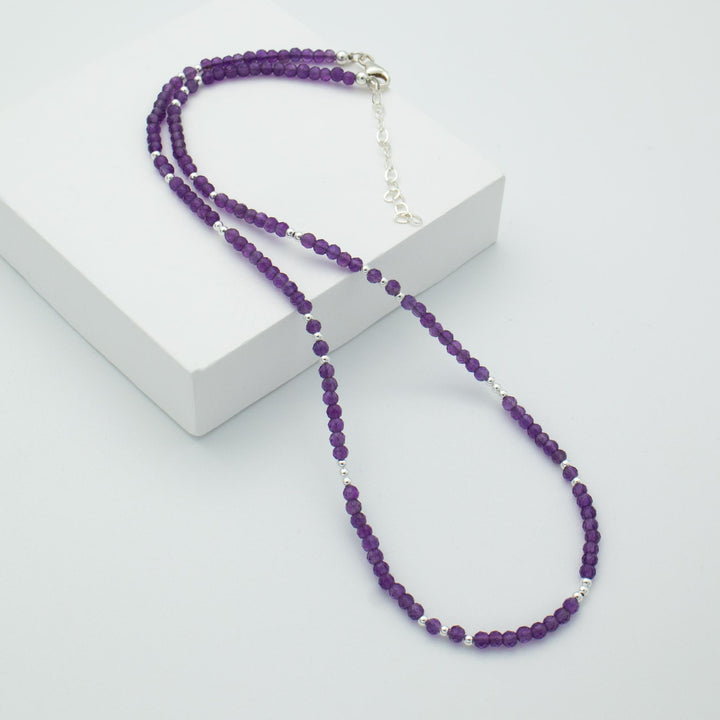 Amethyst Necklace Silver