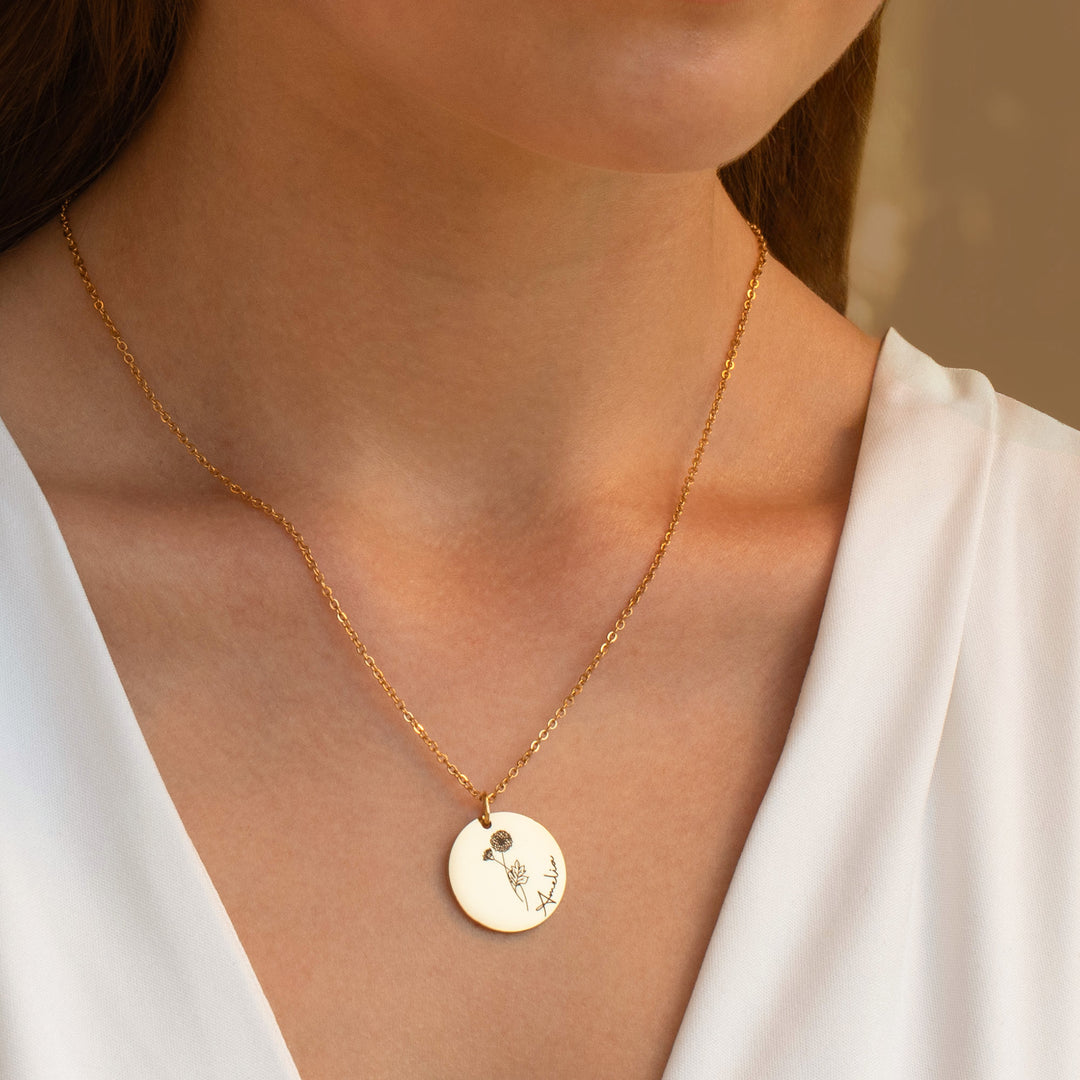 Birth Flower Necklace