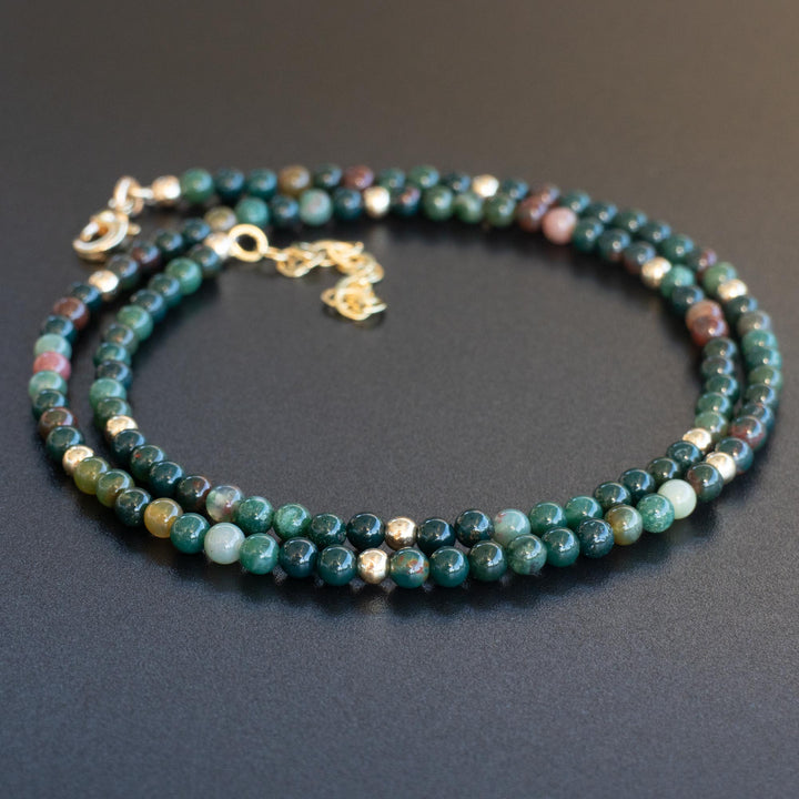 Bloodstone Bead Necklace