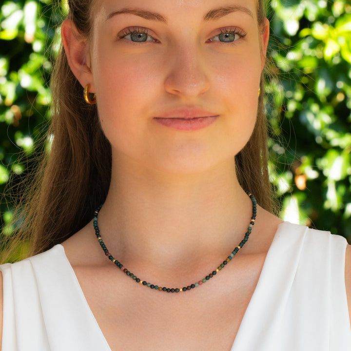 Bloodstone Crystal Necklace