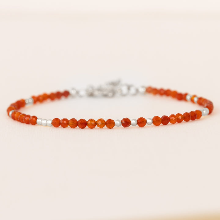 sterling silver carnelian bracelet