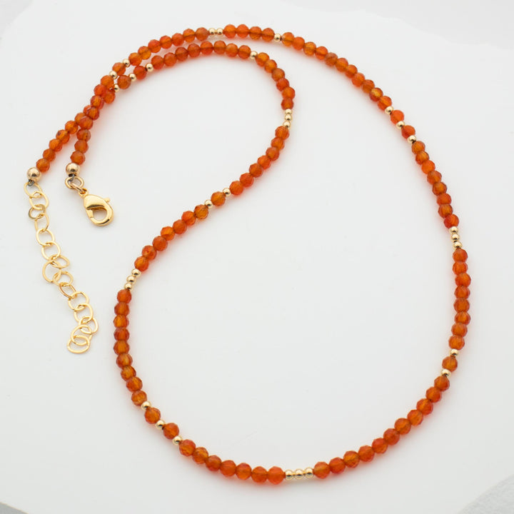 Carnelian Crystal Necklace