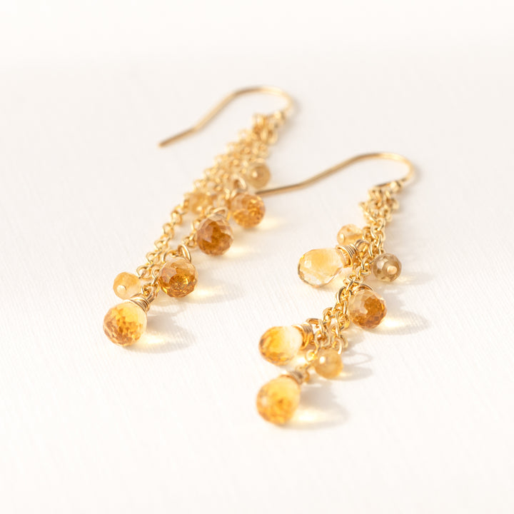 Citrine Earrings Gold