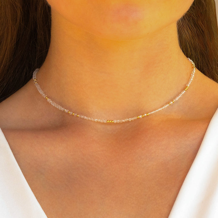 Clear Quartz Bead Necklace