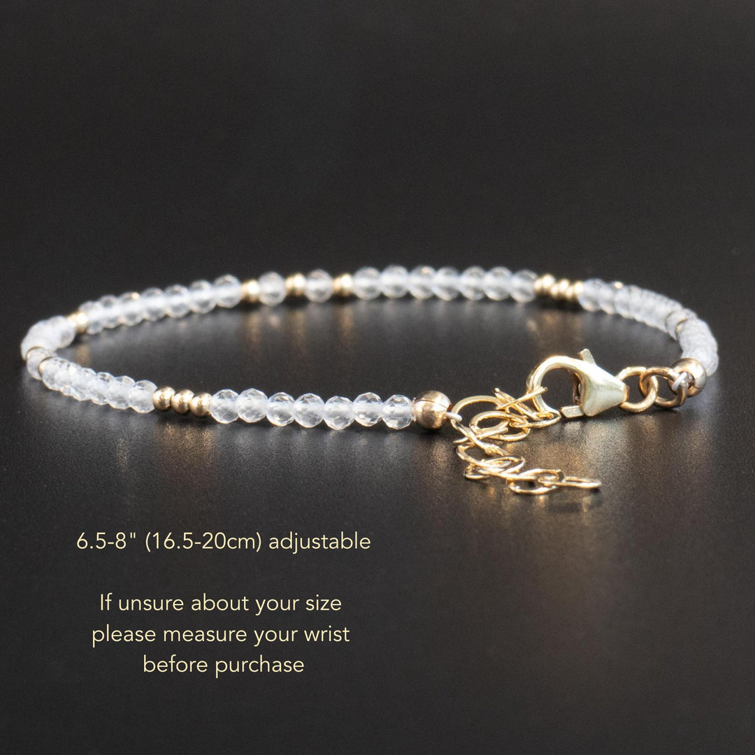 Skinny Clear Quartz Bracelet