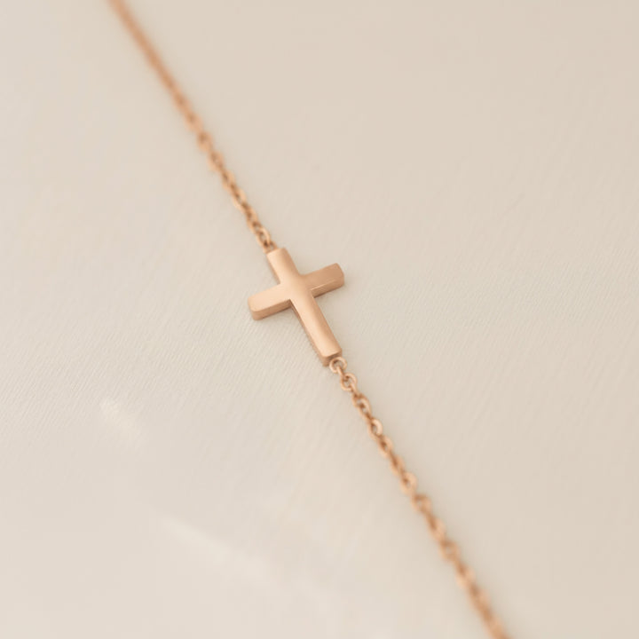 Rose Gold Cross Necklace