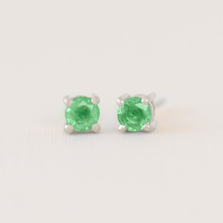 Small Emerald Stud Earrings