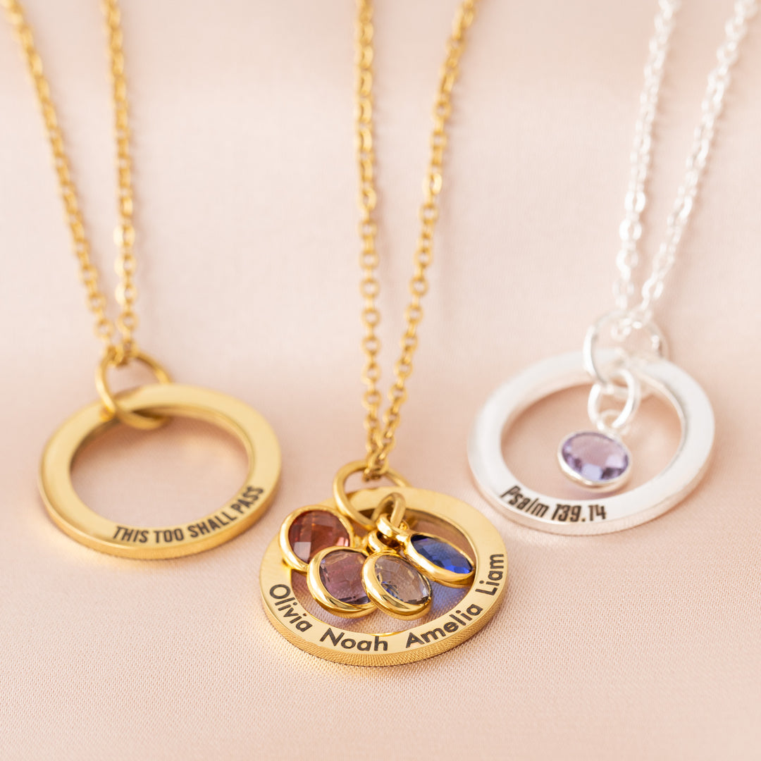 Mothers Birthstone Necklace