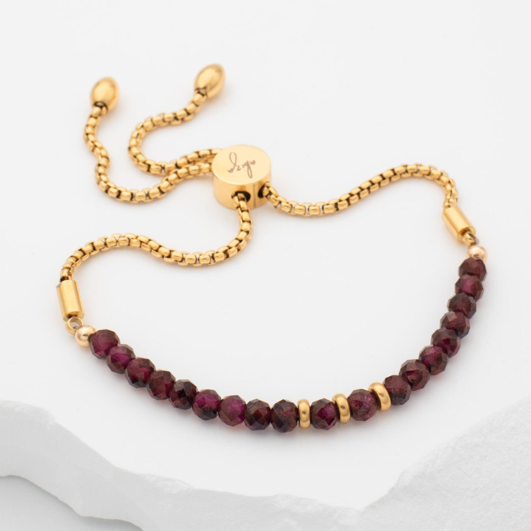 Garnet Bracelet Gold