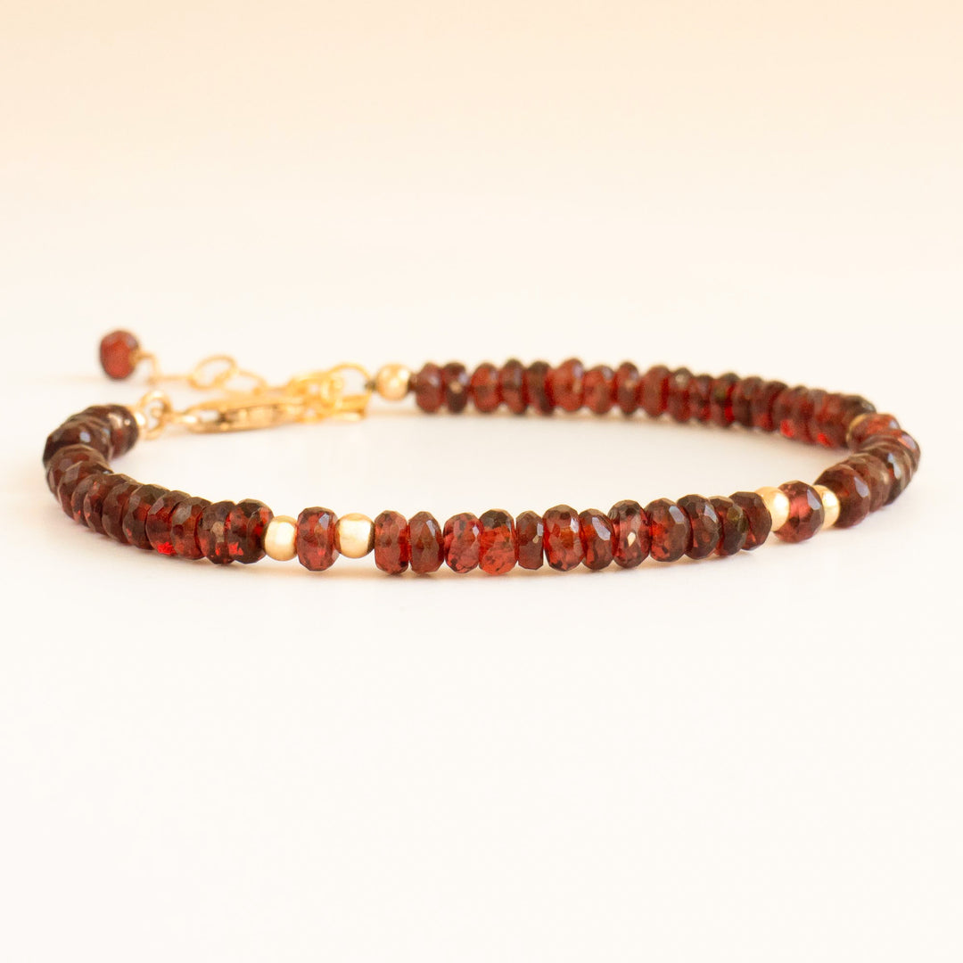 Garnet Bracelet Gold