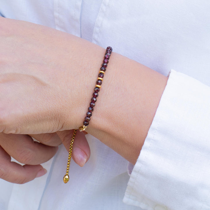 Garnet Birthstone Bracelet