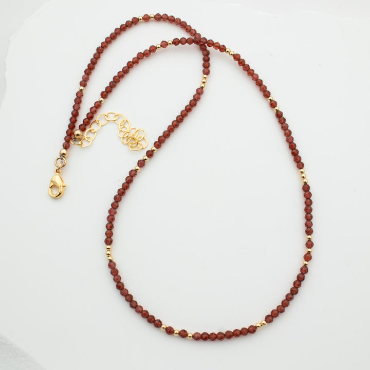 Gold Garnet Necklace