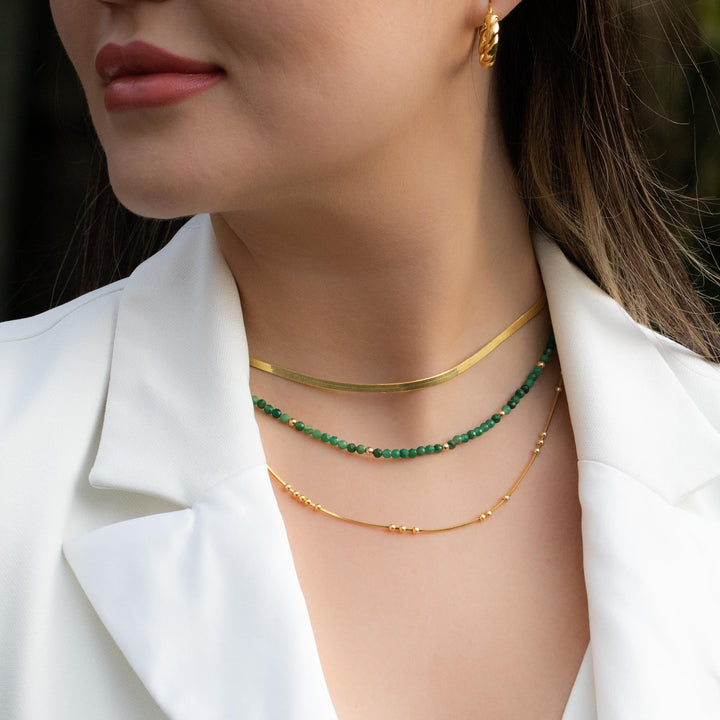 Jade with Gold Necklace