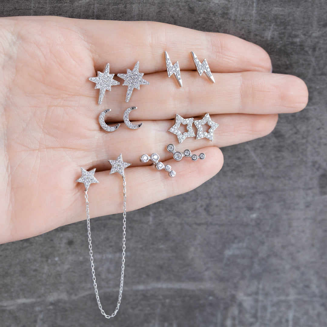 Sterling Silver Star Earrings