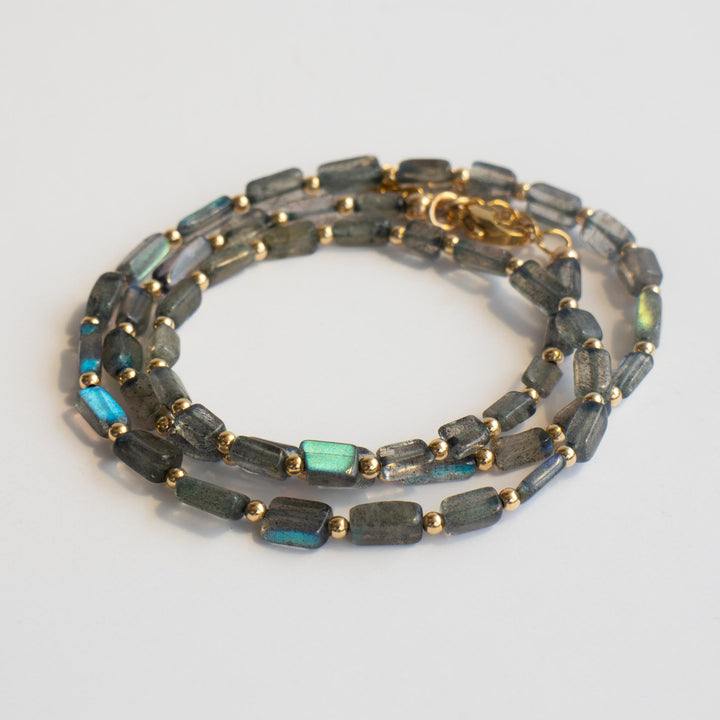 Gold Labradorite Necklace