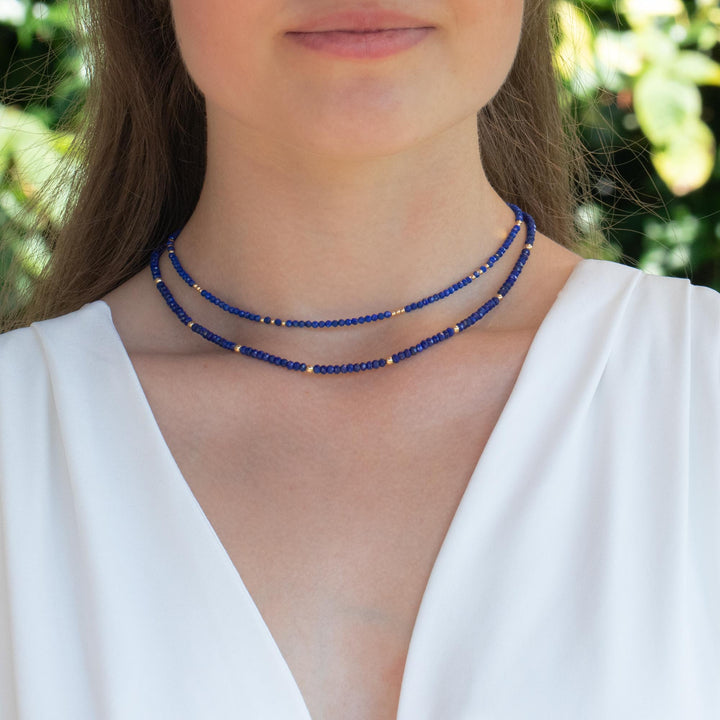 Lapis lazuli gold necklace