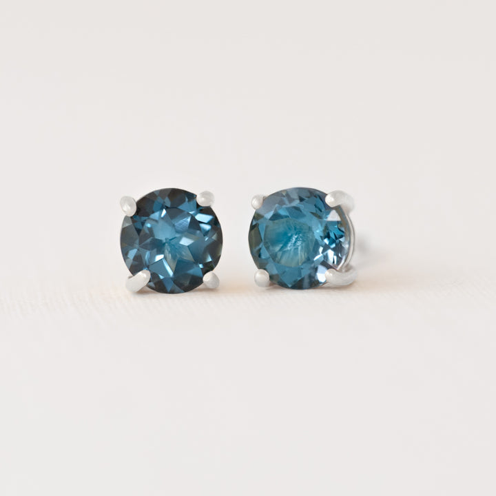 London blue topaz earrings Silver