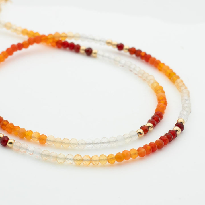 Orange Fire Opal Necklace