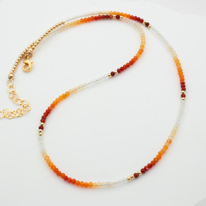 Red Fire Opal Necklace