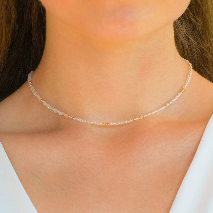 Moonstone Bead Necklace