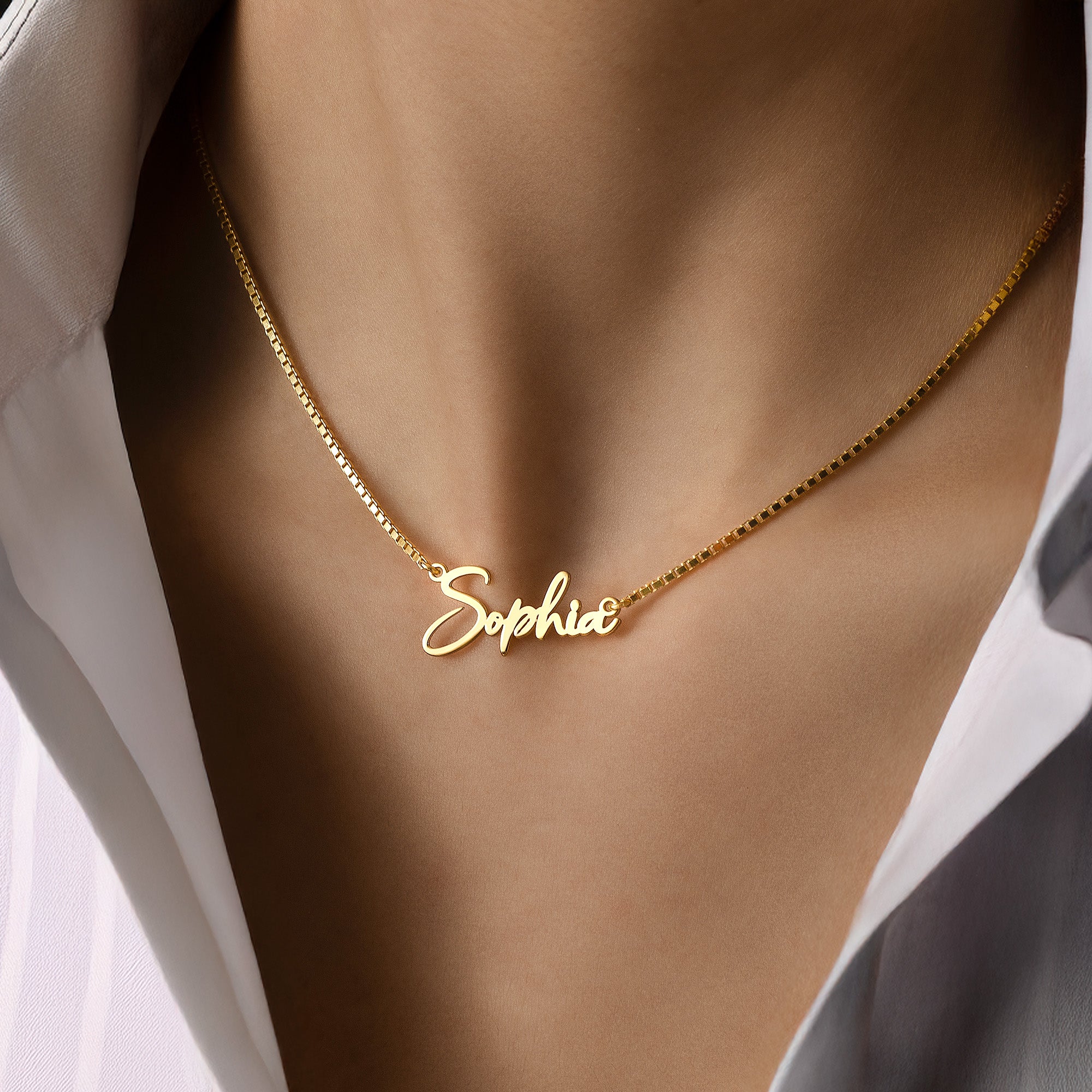 Gold Name Necklace Custom Name Necklace UK – Abiza
