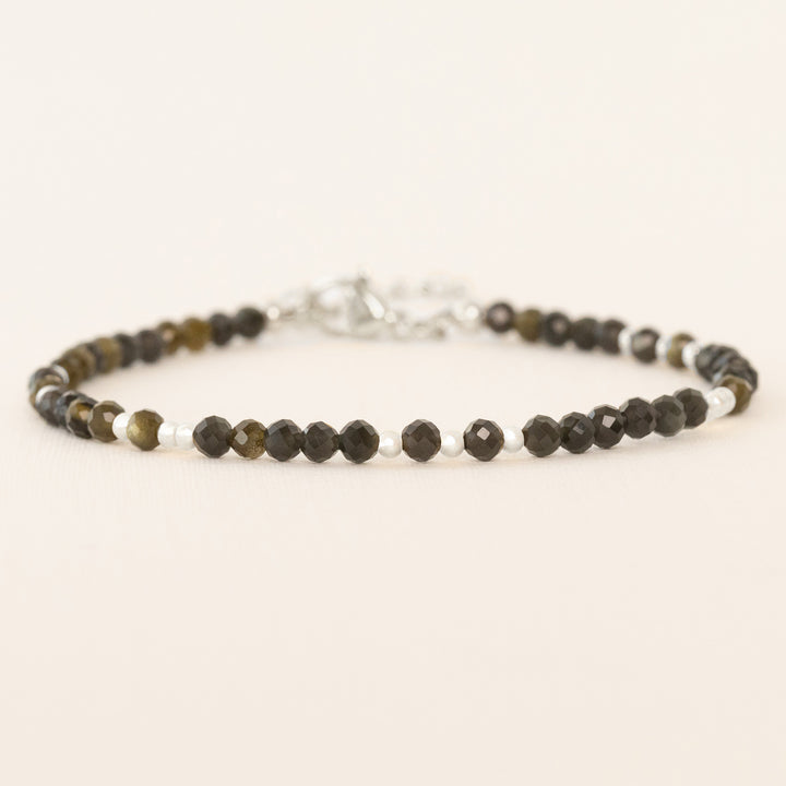 obsidian crystal bracelet