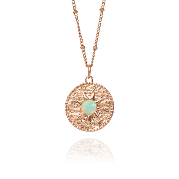 Rose Gold Opal Necklace