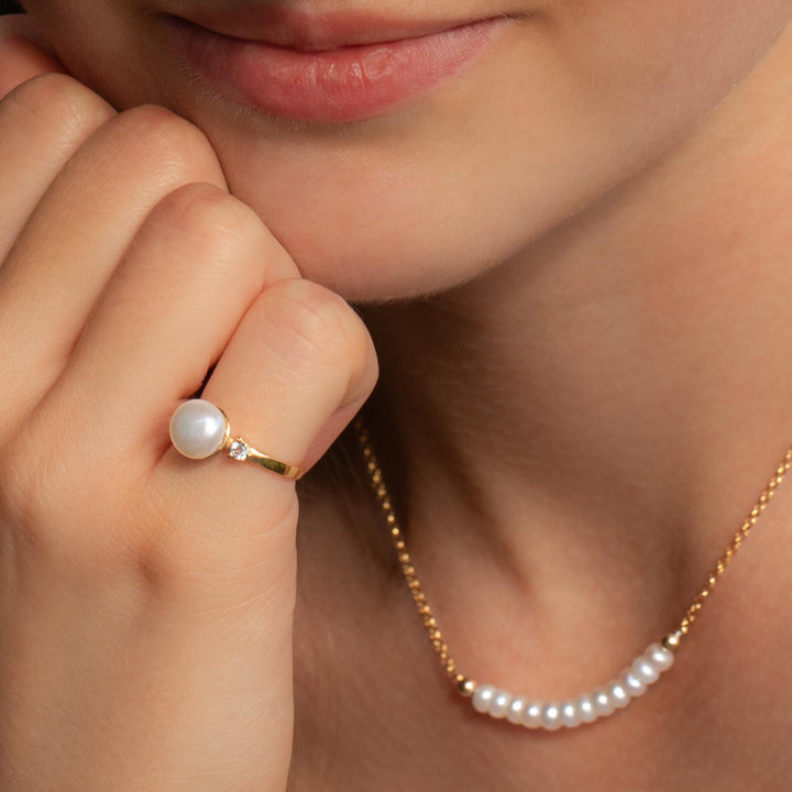 Pearl and Diamond Ring