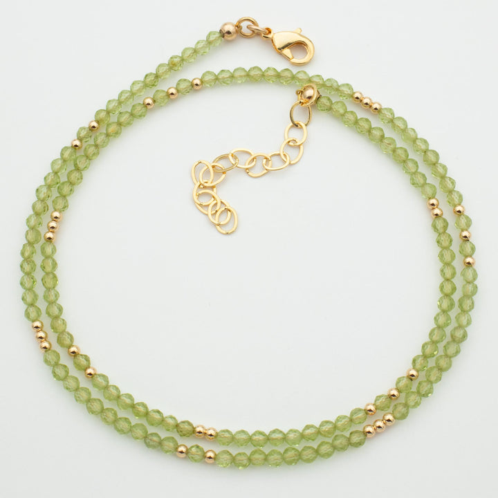 Gold Peridot Necklace
