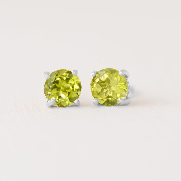 Peridot Earrings Silver