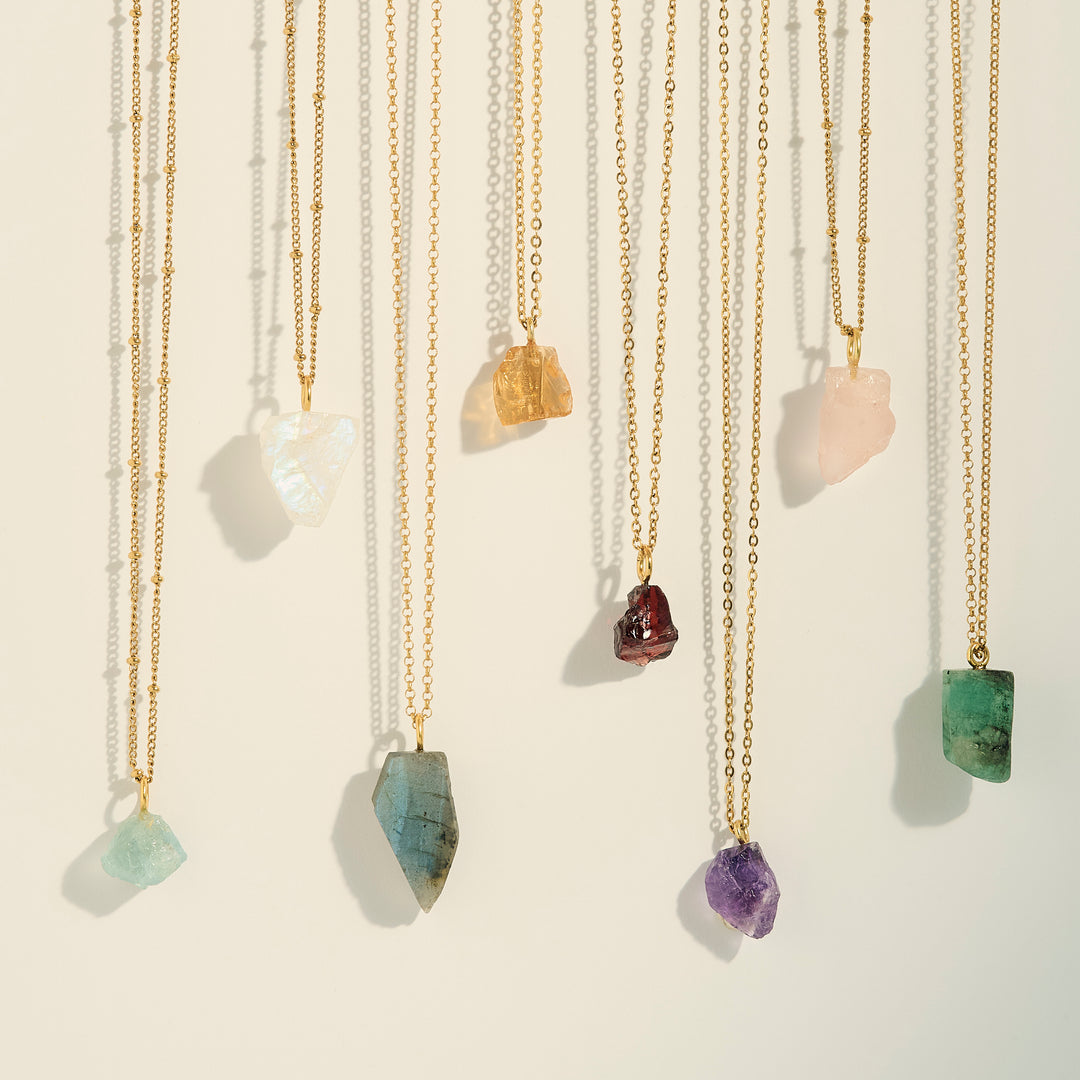 Raw Moonstone Necklace