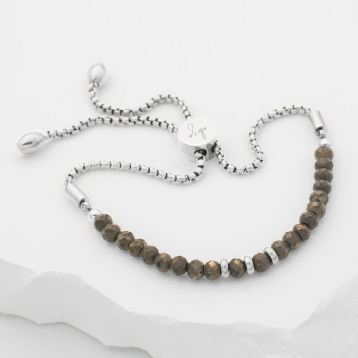 Men's Pyrite Bracelet Silver