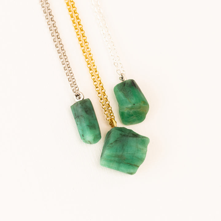 Mens emerald necklace