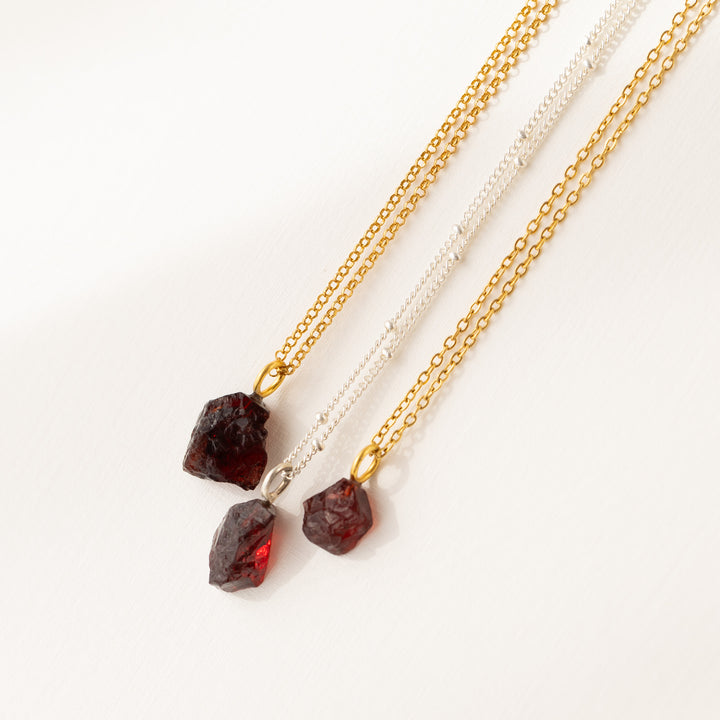 Garnet Crystal Necklace