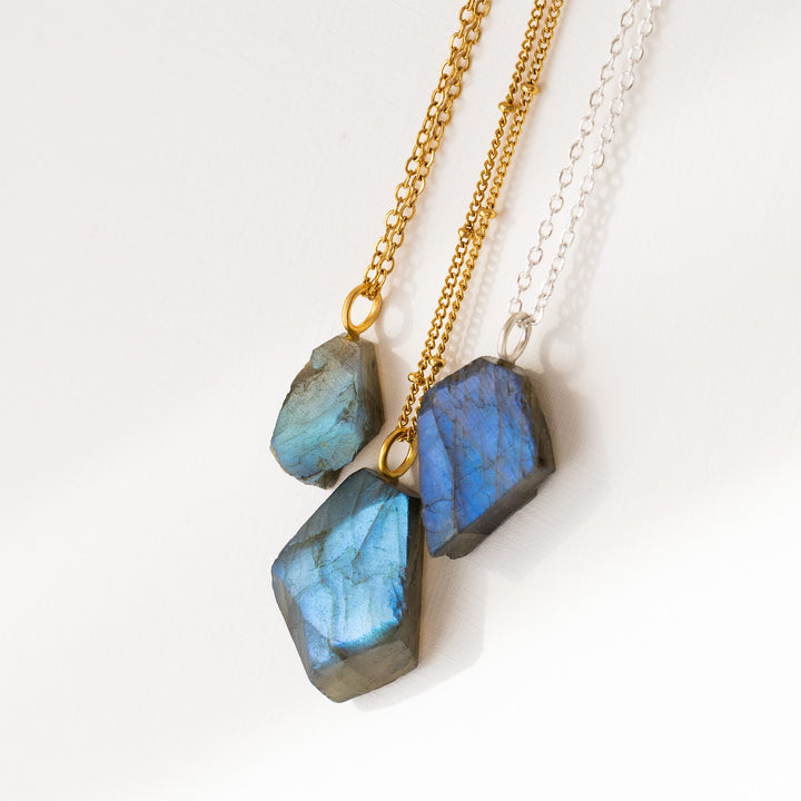 Labradorite Necklace Silver
