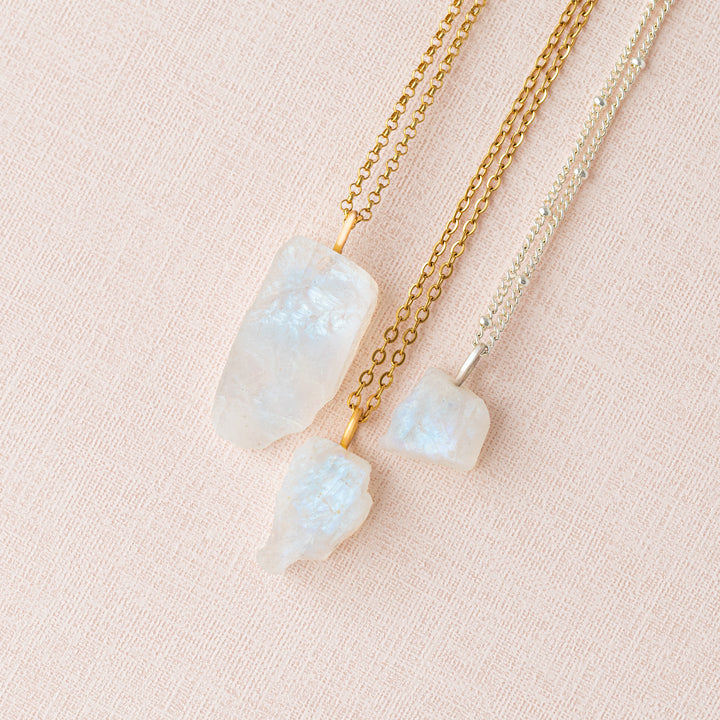 crystal moonstone necklace