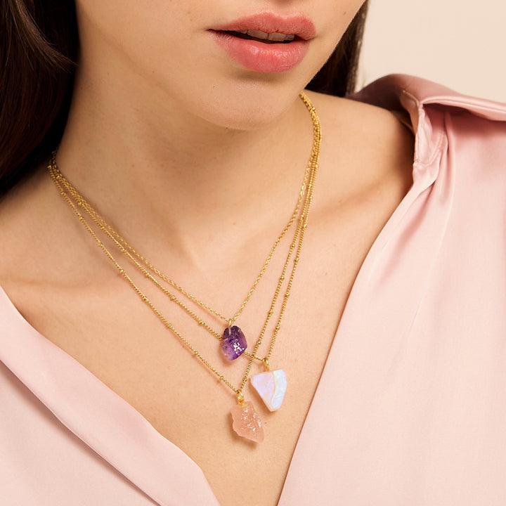 Amethyst Gold Necklace