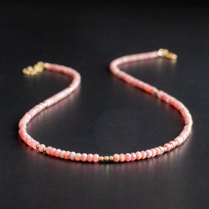 Rhodochrosite Crystal Necklace