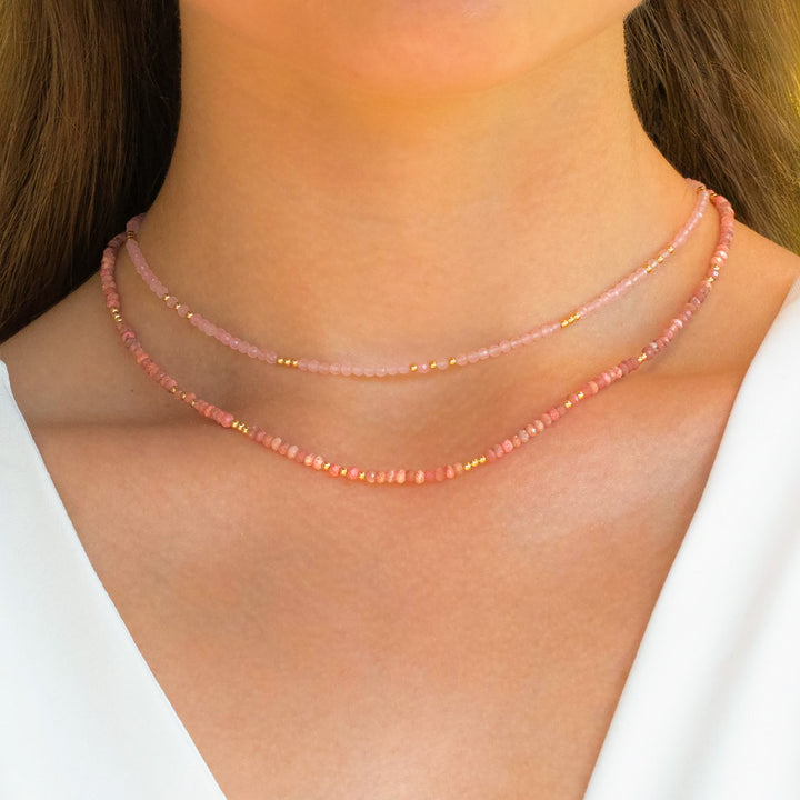 Rose Quartz and Rhodochrosite Necklace