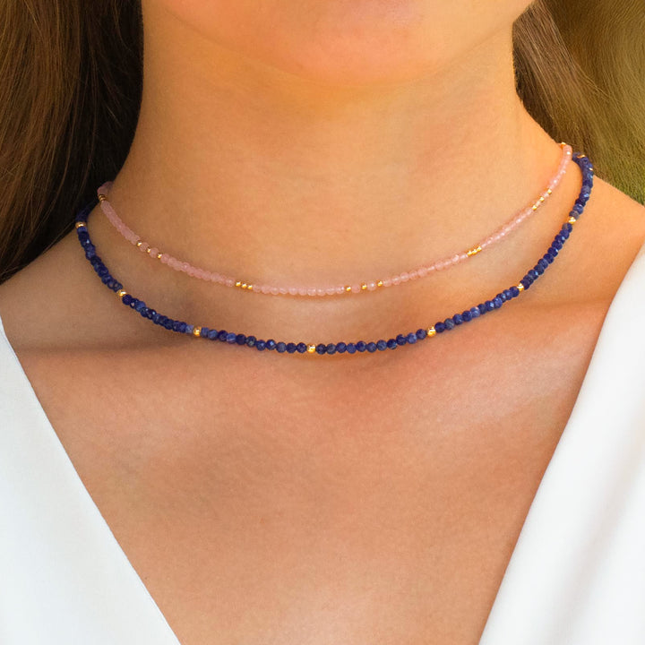 Sodalite and Rose Quartz Necklace