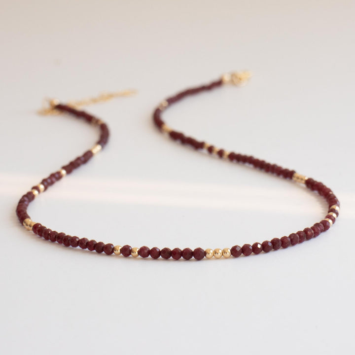 Ruby Bead Necklace UK