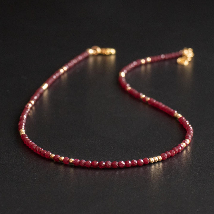 Ruby Necklace Gold