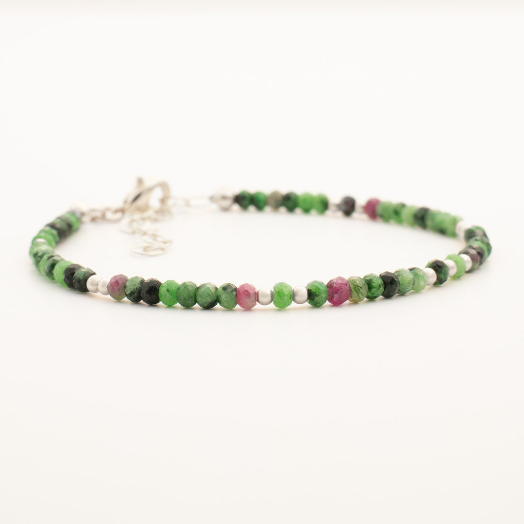 ruby zoisite bracelet silver