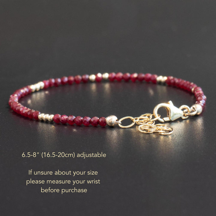 Ruby Gold Bracelet