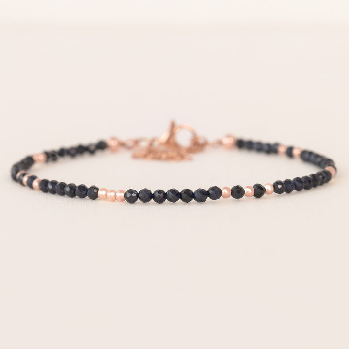 rose gold sapphire bracelet