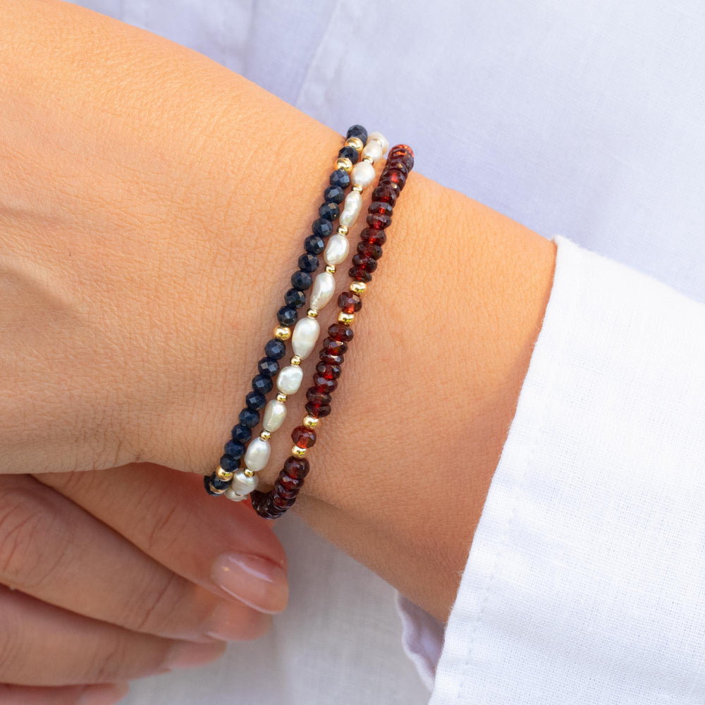Sapphire Pearl Garnet Bracelets