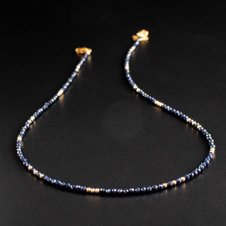 Gold Sapphire Necklace