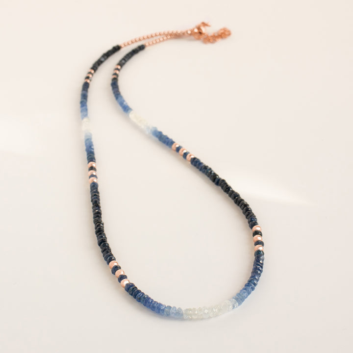Rose Gold Sapphire Necklace